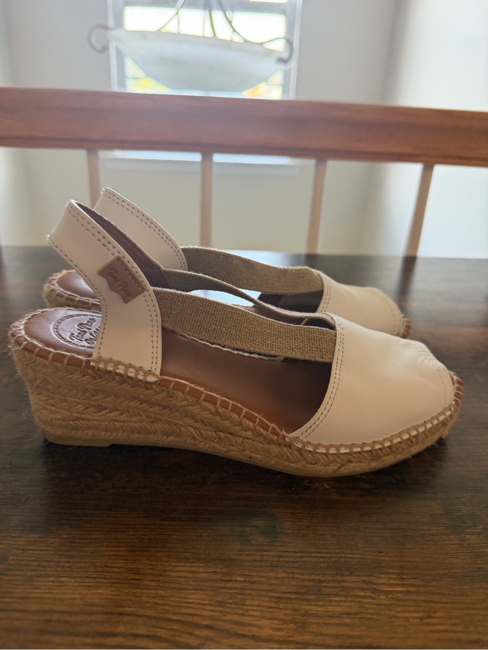 Wedge Espadrille Slingback Sandals - White